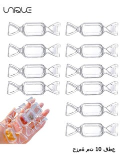 Unique Candy Shaped Storage Box- 10 Pcs Mini Candy Shape Clear Jewelry Storage Case Transparent MakeUp Earrings Travel Storage Container Organizer  - Image 1