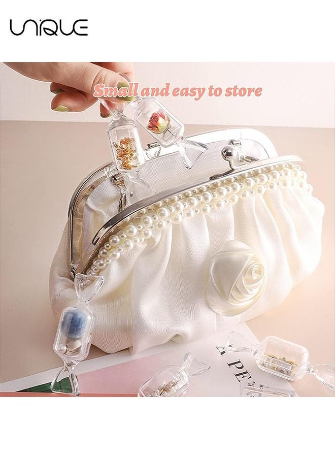 Unique Candy Shaped Storage Box- 10 Pcs Mini Candy Shape Clear Jewelry Storage Case Transparent MakeUp Earrings Travel Storage Container Organizer  - Image 5