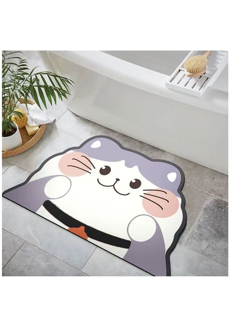 Hi homey Cartoon Shape Super absorbent soft non-slip quick drying floor Bath Mat  - Image 1