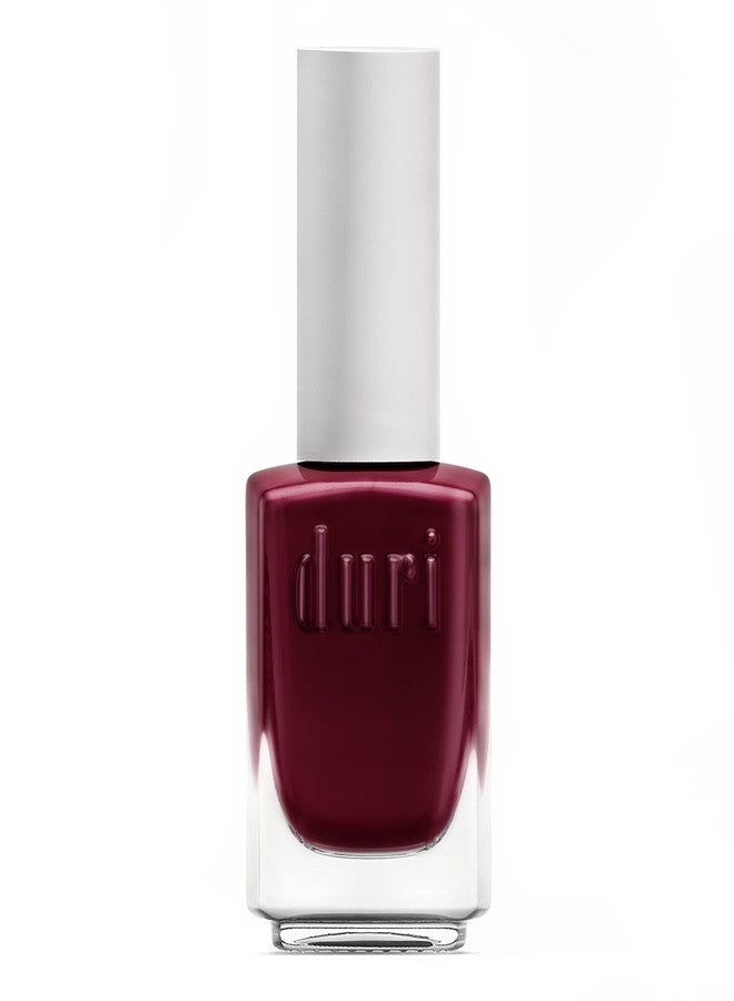 duri Nail Polish, 710 Burgundy Charade, Dark Red, Full Coverage, Glossy Finish, Quck Drying, 0.45 Fl Oz - Image 1