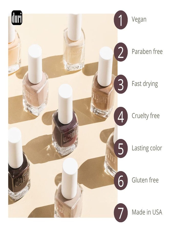duri Nail Polish, 710 Burgundy Charade, Dark Red, Full Coverage, Glossy Finish, Quck Drying, 0.45 Fl Oz - Image 2