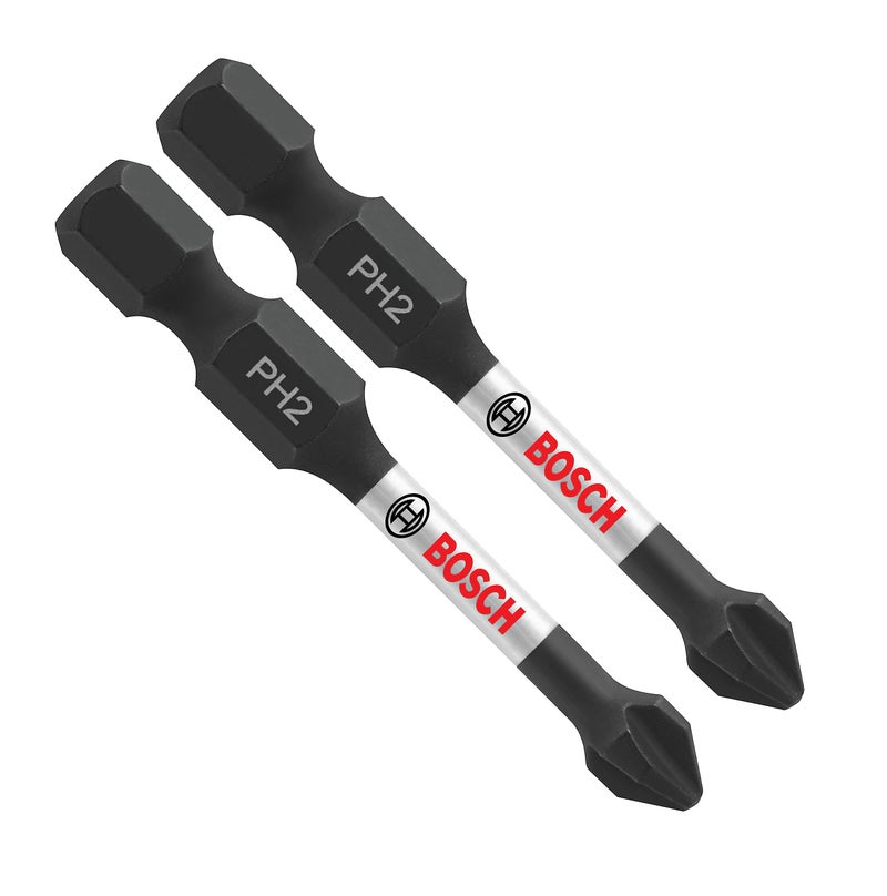 BOSCH ITPH2205 5-Pack 2 In. Phillips #2 Impact Tough Screwdriving Power Bits - Image 1