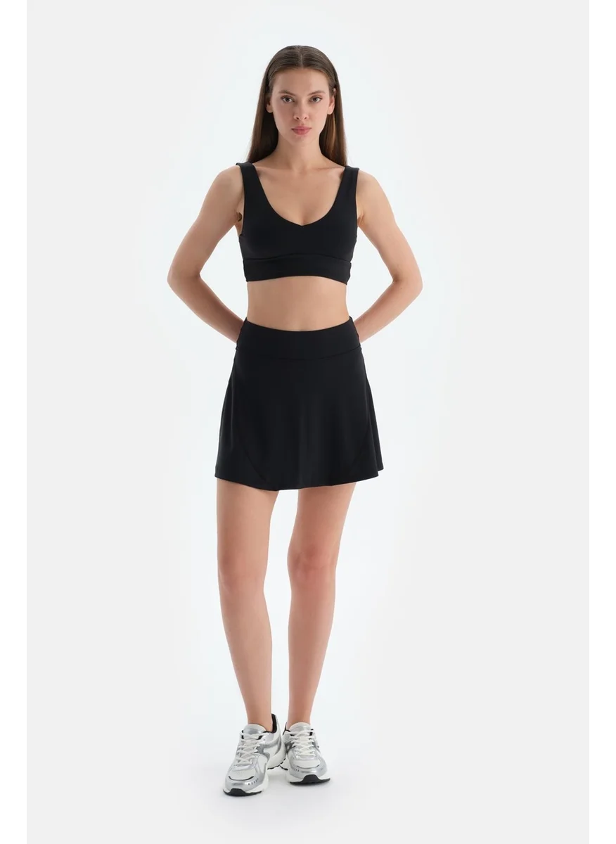 داجي Black Women's Shorts Skirt