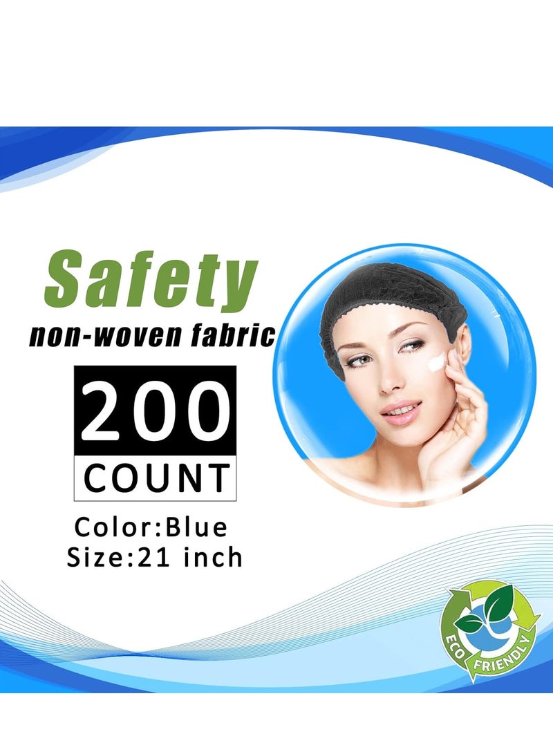 Generic Disposable Bouffant Caps Hair Net 21 Inch Elastic Lids for Catering, Kitchen and Sanitary Service 200 Piece Set  - Image 2