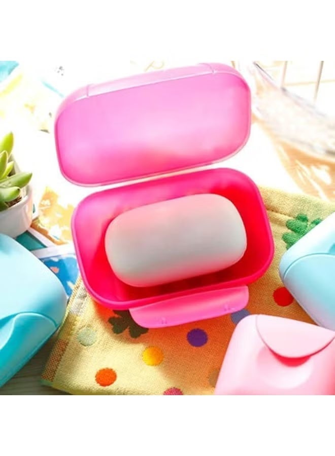 Travel Soap Box Sealed Plastic Soap Holder for Home Shower Bathroom - Assorted Colors - Image 3