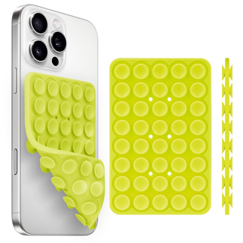 Yojaro Silicone Suction Cup Phone Case Mount Double Sided, Phone Accessories Hands-Free Strong Grip Holder for Selfies and Videos, Silicon Phone Stand for iPhone and Android Green - Image 1