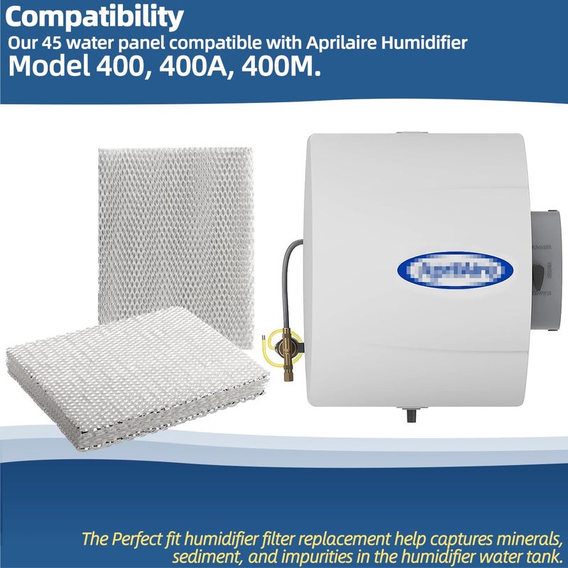 Sconva 45 Humidifier Filter Pad Water Panel Replacement Compatible With Aprilaire Whole House Humidifier Models 400  400A  400M Humidifier Parts & Accessories (Pack Of 2) - Image 3