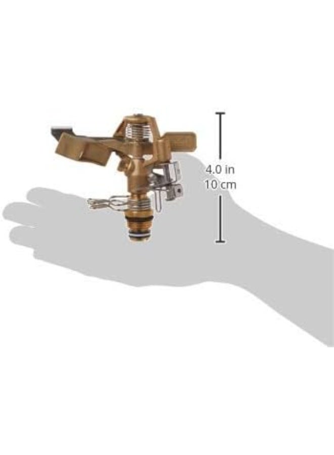 Orbit 55032 1/2" BRS Sprinkler Head, Connection, Silver and Gold - Image 1