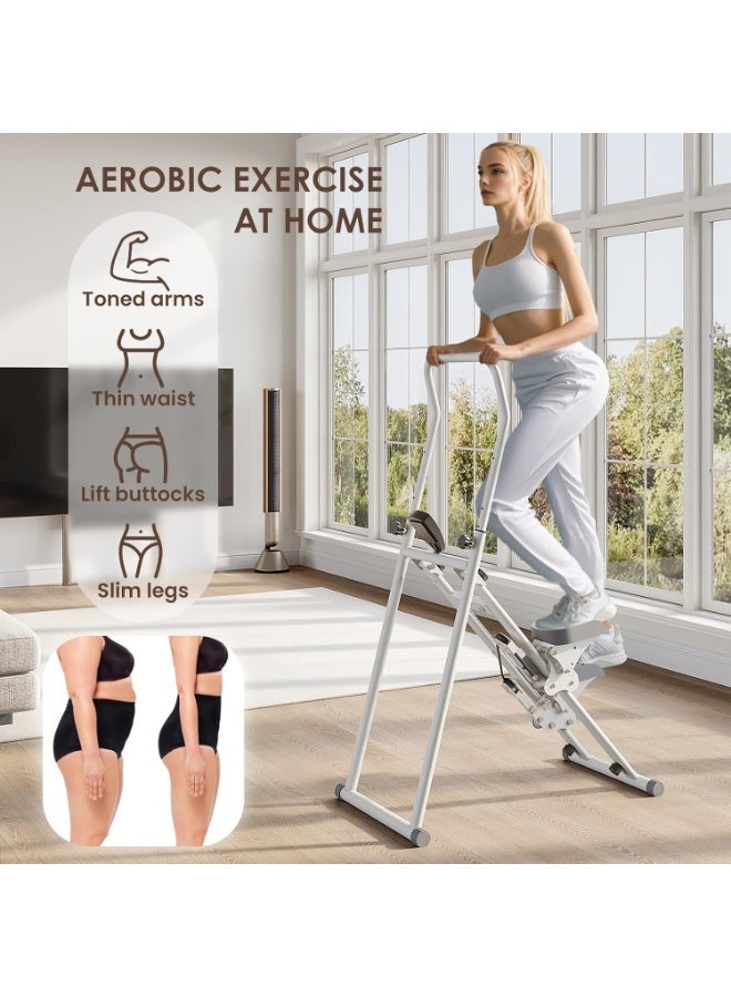 Jourvent Stair Climbing Machine, Folding Stepper Cardio Machine for Home Gym, Adjustable Full Body Workout Equipment, Space-Saving Stair Climber for Muscle Sculpting - Image 4