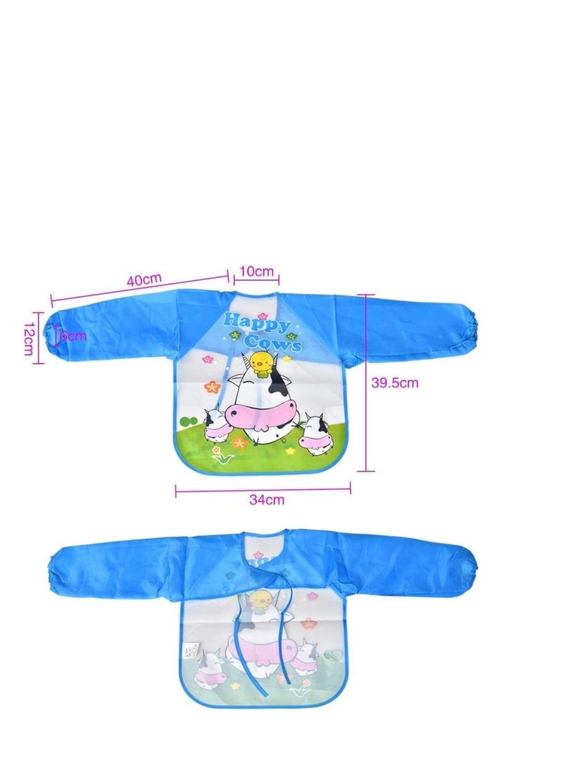 Generic (2 pieces) Childrens bib  Childrens eating apron  Fullsleeve coloring and drawing apron  Multiuse  - Image 4