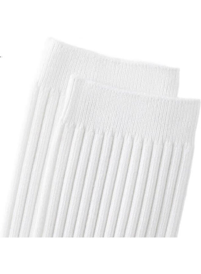 ZJZUE Zhenxing Cotton Socks, 100% Cotton, Men'S Spring And Summer Socks, Double-Needle Mid-Calf Socks, Pure White, All-Cotton, Odor-Resistant Socks - Image 3