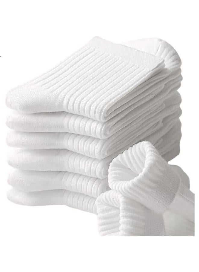 ZJZUE Zhenxing Cotton Socks, 100% Cotton, Men'S Spring And Summer Socks, Double-Needle Mid-Calf Socks, Pure White, All-Cotton, Odor-Resistant Socks - Image 2