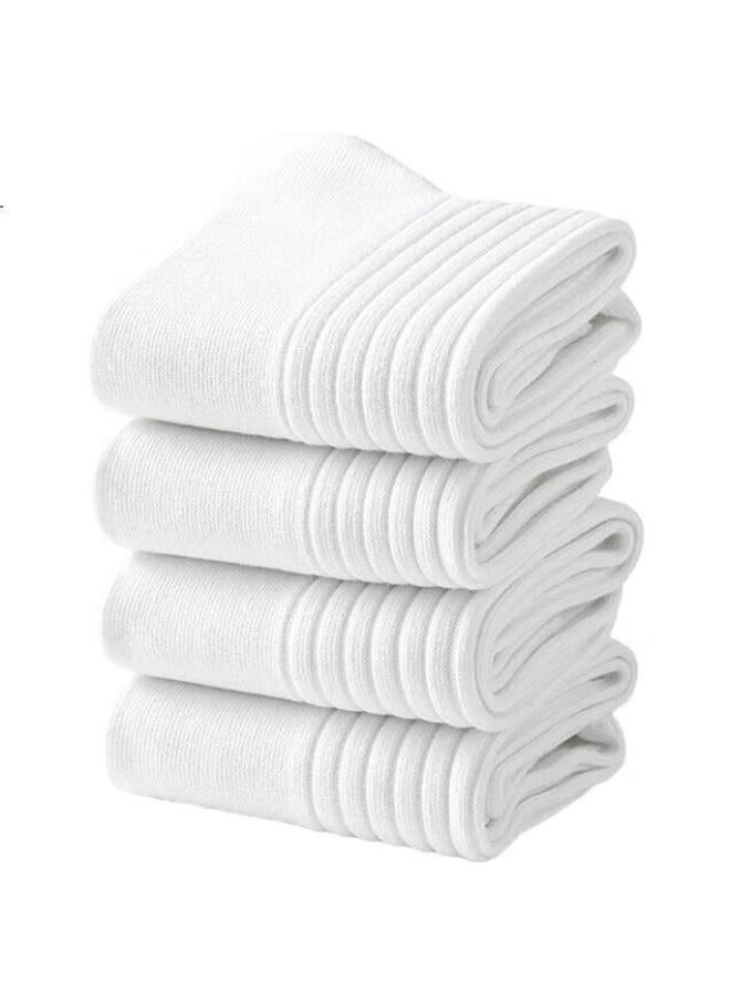 ZJZUE Zhenxing Cotton Socks, 100% Cotton, Men'S Spring And Summer Socks, Double-Needle Mid-Calf Socks, Pure White, All-Cotton, Odor-Resistant Socks - Image 1