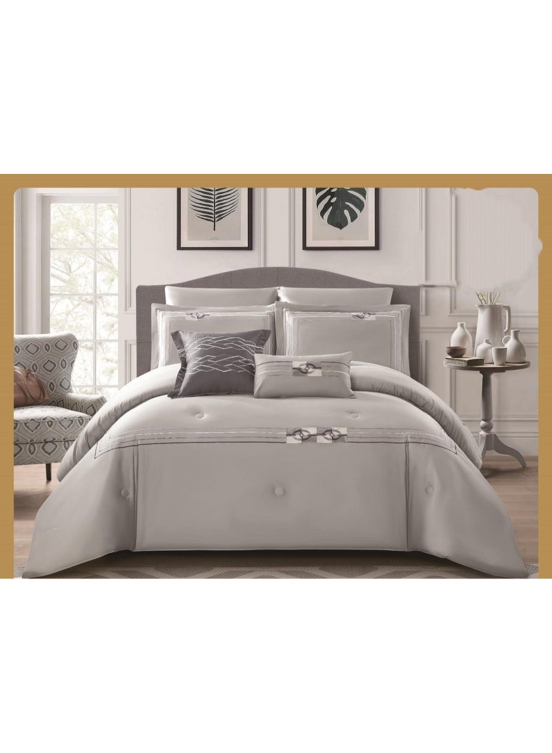 A luxurious 8-piece double bed set that complements the elegance of your room and provides comfort for your sleep. Size: 250+230