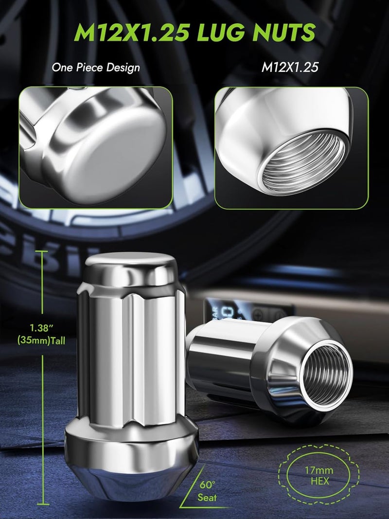 AUTOPTIM M12x1.25 Chrome Closed End Lug Nuts - Image 2