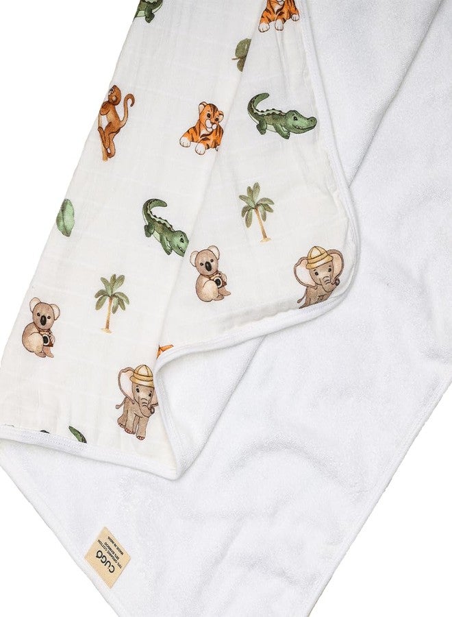 Cugo Snuggly Hooded Baby Towel (Animal Kingdom) – Soft & Absorbent, Perfect for Newborns | Baby Essentials - Image 4