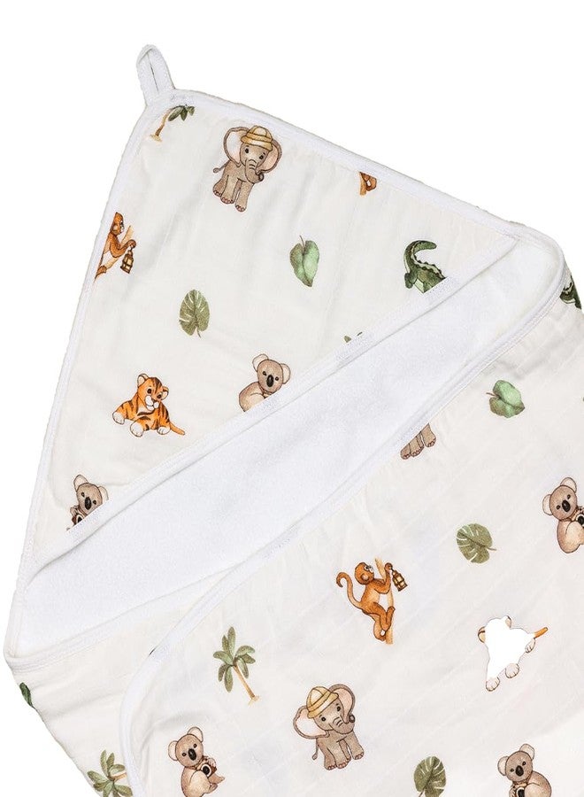 Cugo Snuggly Hooded Baby Towel (Animal Kingdom) – Soft & Absorbent, Perfect for Newborns | Baby Essentials - Image 3