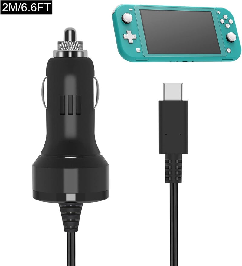 FYOUNG Car Charger Compatible with Switch 2/OLED/1, High Speed Car Charging Adapter Replacement for Switch 2 (6.5 FT USB Type-C Charger Cable) - Image 2