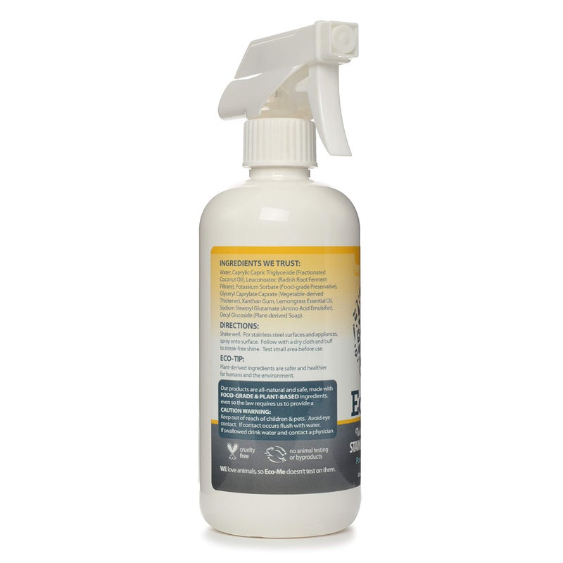 eco me EcoMe Stainless Steel Polish, Multi-Surface Cleaner, Lemon Fresh, 16 oz - Image 2