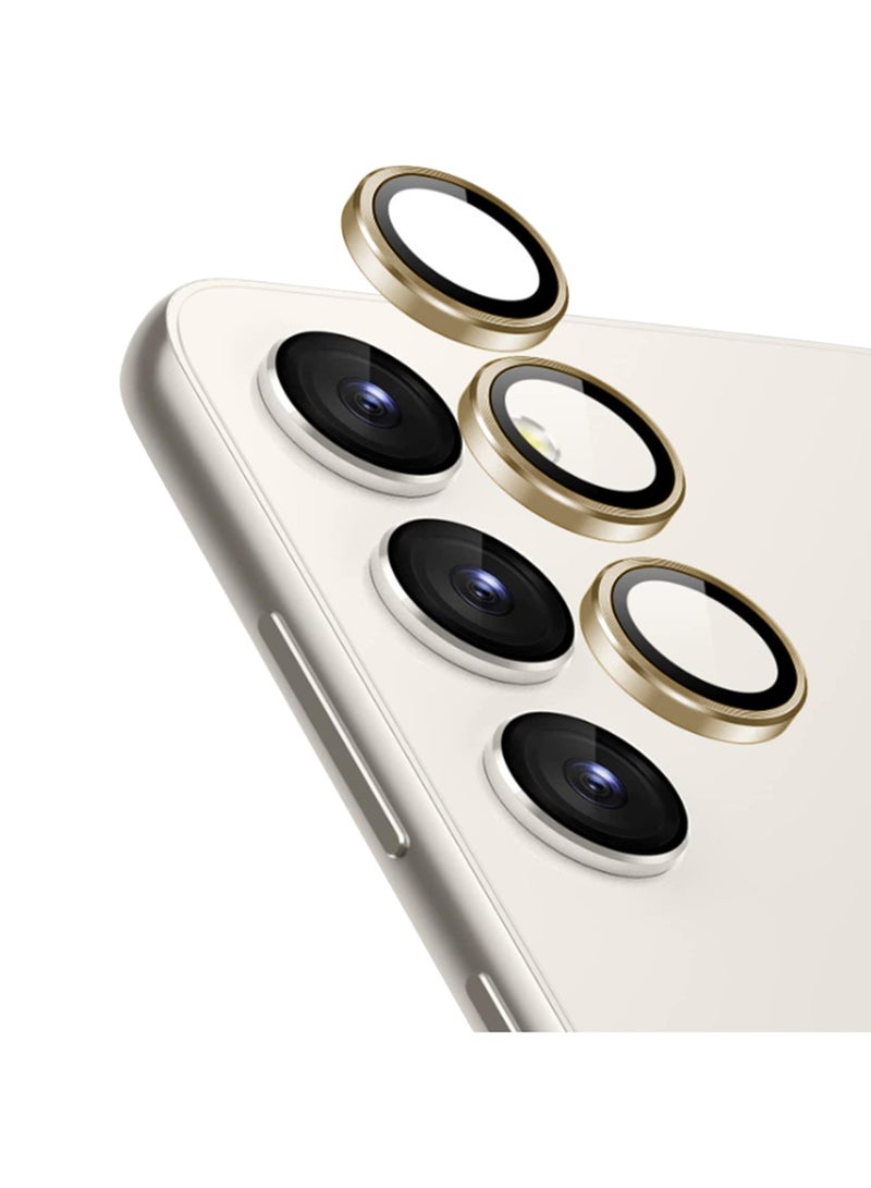 Lens protection film HD CD pattern for SAMSUNG Galaxy S24, Gold - Image 1