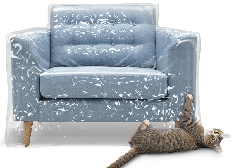 MEMINIM Plastic Recliner Armchair Cover For Pets | Cat Scratching Protector Clawing Deterrent | Heavy Duty Thick Clear Vinyl Chair Slipcover | Waterproof Plastic Furniture Covers For Storage And Moving - Image 4