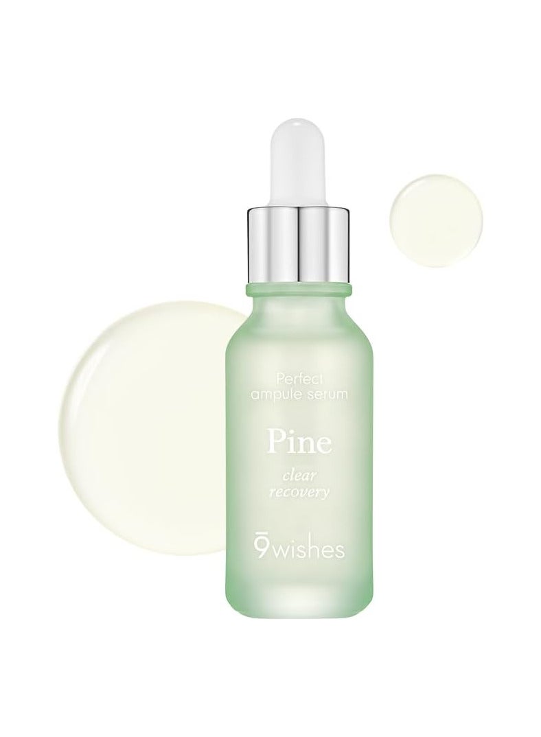9WISHES [9wishes] Pine Ampule Serum 0.85 Fl. Oz, Pore Reducer & Sebum Control & Dead skin cells - Repair & Purify Skin - Soothing Redness Irritation - Pore Refining Serum Soothing Moisturizing Hydration - Image 1