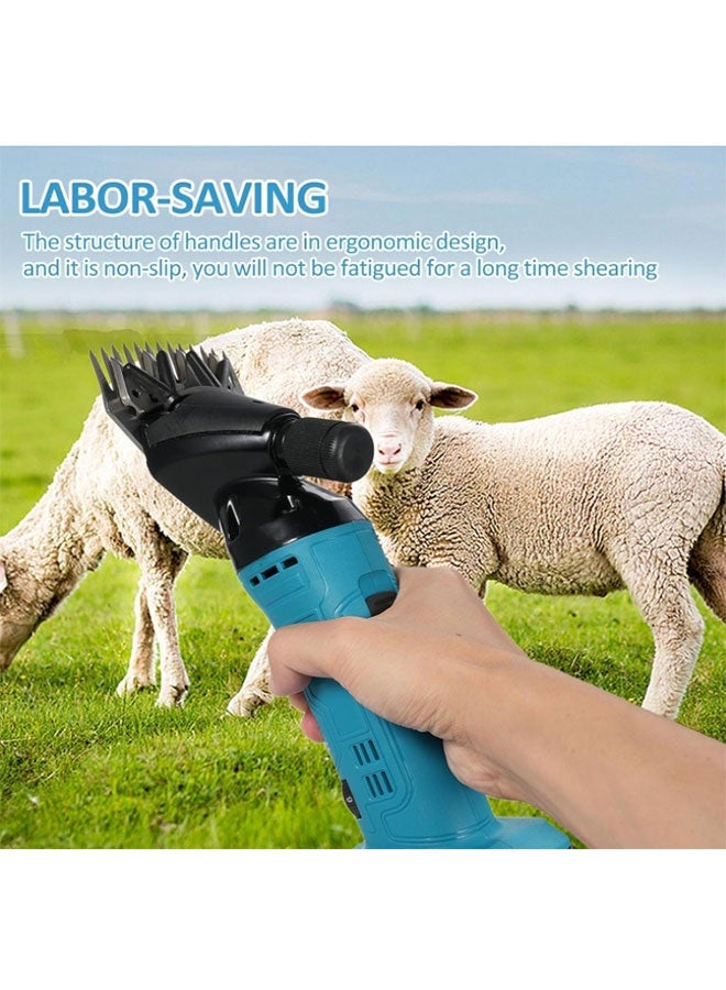 Wool Shearing Machine,Electric scissors 9 Tooth 6 Speed Adjustable Lithium-ion Wool Shears Set For Shearing Animals - Image 5