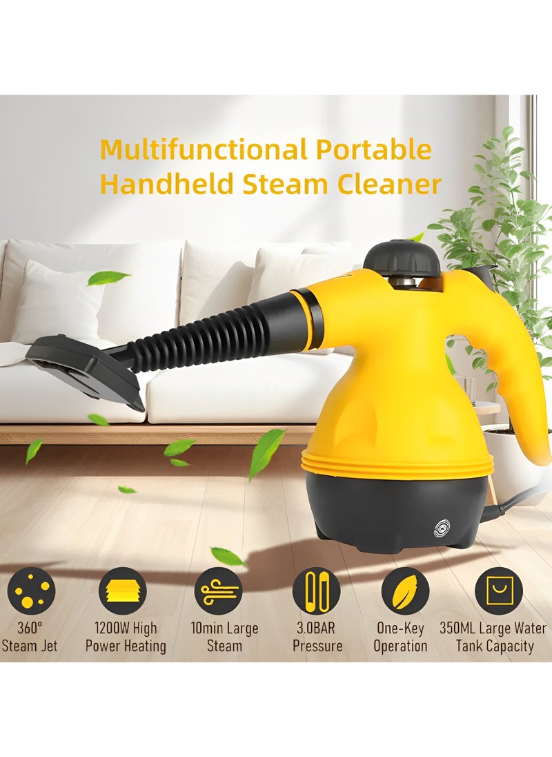 Perfin Handheld Steam Cleaner, High Pressure Steam Cleaner with 11 Accessories for Most Floors, Counters, Appliances, Windows, Autos and More  - Image 2