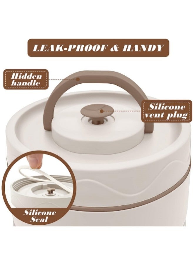 Microwaveable Thermal Lunch Box, Portable Insulated Lunch Containers With Bag, Kids, Set of 3 Tier Insulated Bento Boxes - Image 2