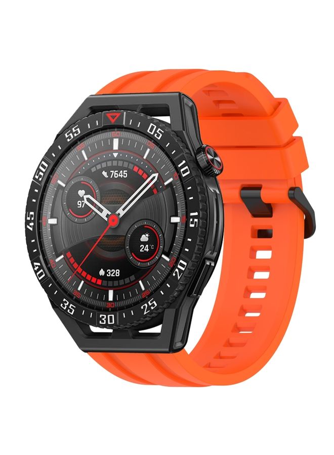 Replacement Strap For Huawei Watch GT3 SE Long & Short Sports Solid Color Silicone Watch Band Set Orange
