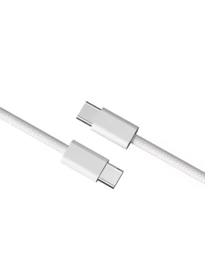 كابل شحن سريع USB-C إلى USB-C لهواتف Samsung Galaxy وسلسلة iPhone 15 وiPhone 16 من Zam Tech، يدعم الشحن السريع ونقل البيانات، ومتوافق مع أجهزة iPad وMacBook وأجهزة USB-C - Image 2