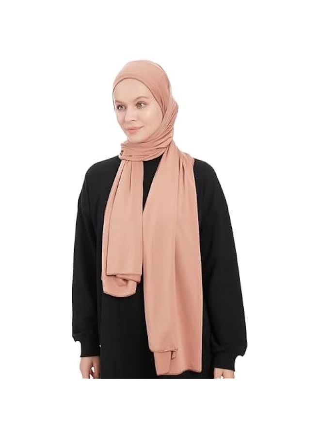 Arabest Soft Stretch Jersey Hijab Scarf for Women - Long Muslim Headwrap Shawl - Image 1