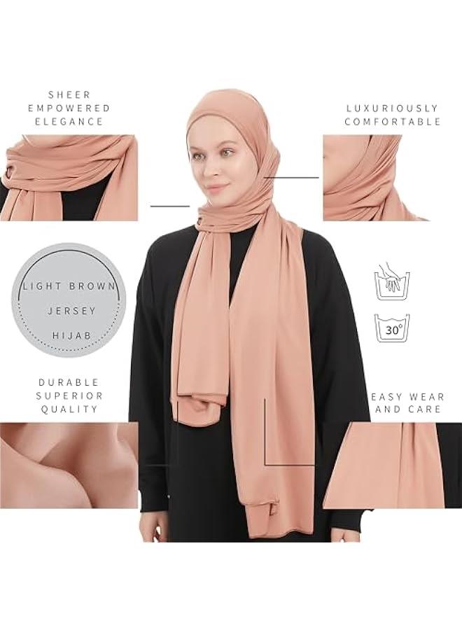 Arabest Soft Stretch Jersey Hijab Scarf for Women - Long Muslim Headwrap Shawl - Image 2
