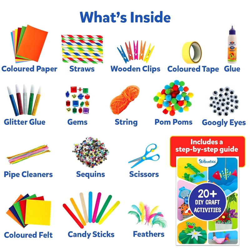 Skillmatics مجموعة الأنشطة الفنية والحرفية النهائية للأطفال - أكثر من 2000 قطعة حرفية مع تعليمات خطوة بخطوة، مستلزمات إبداعية ومجموعة هدايا للبنات والأولاد من عمر 6 إلى 13 سنة - Image 2