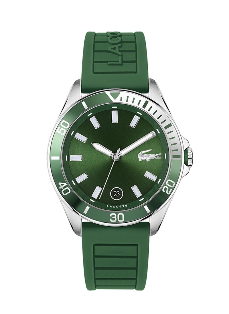 LACOSTE ساعة يد رجالية من السيليكون بعقارب دائرية الشكل 2011263 - 43 ملم  - Image 1