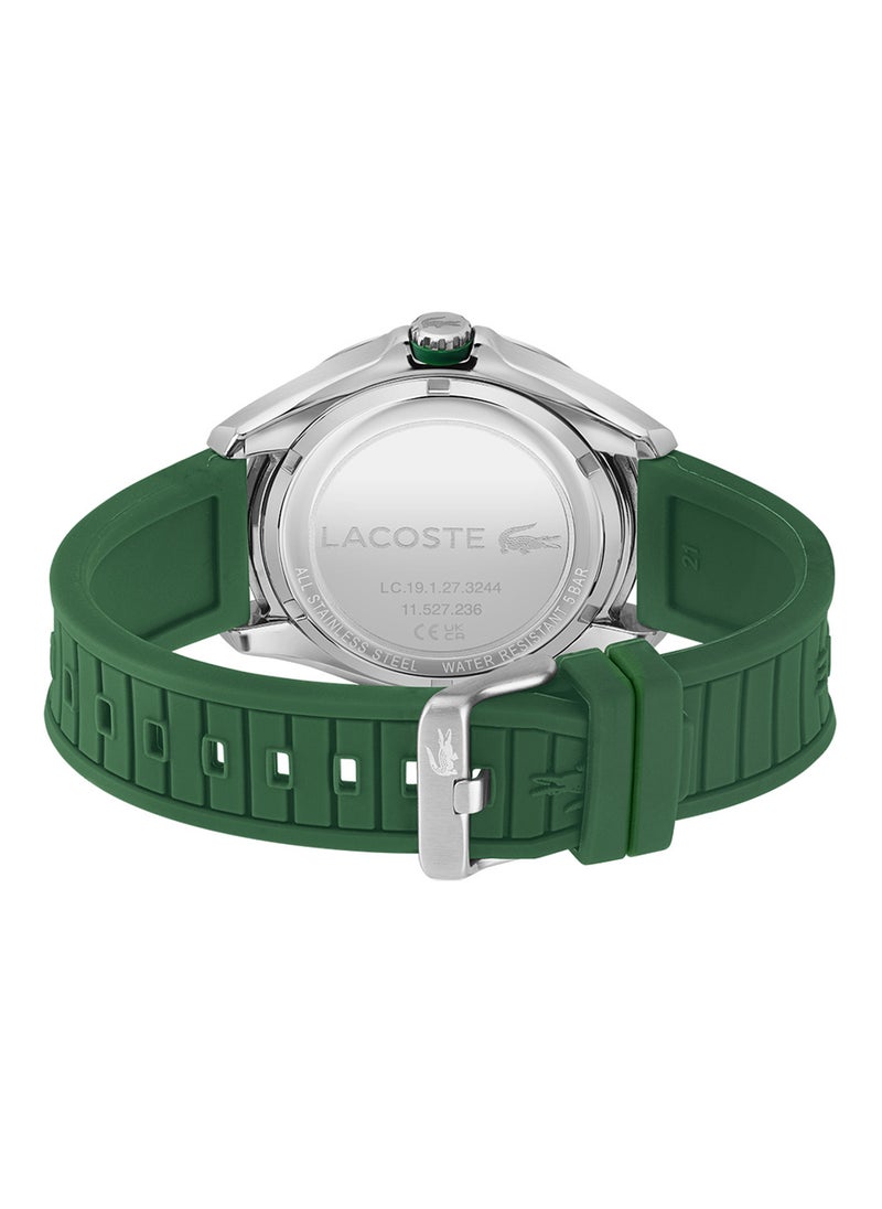 LACOSTE ساعة يد رجالية من السيليكون بعقارب دائرية الشكل 2011263 - 43 ملم  - Image 3