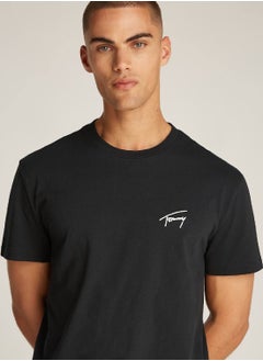 Men's Signature Logo Embroidery T-Shirt - Cotton, Black - pzsku/Z46A7B650A8A2C72CBD92Z/45/_/1738050929/bb969187-bdf9-4b82-87b6-81e12b3236af