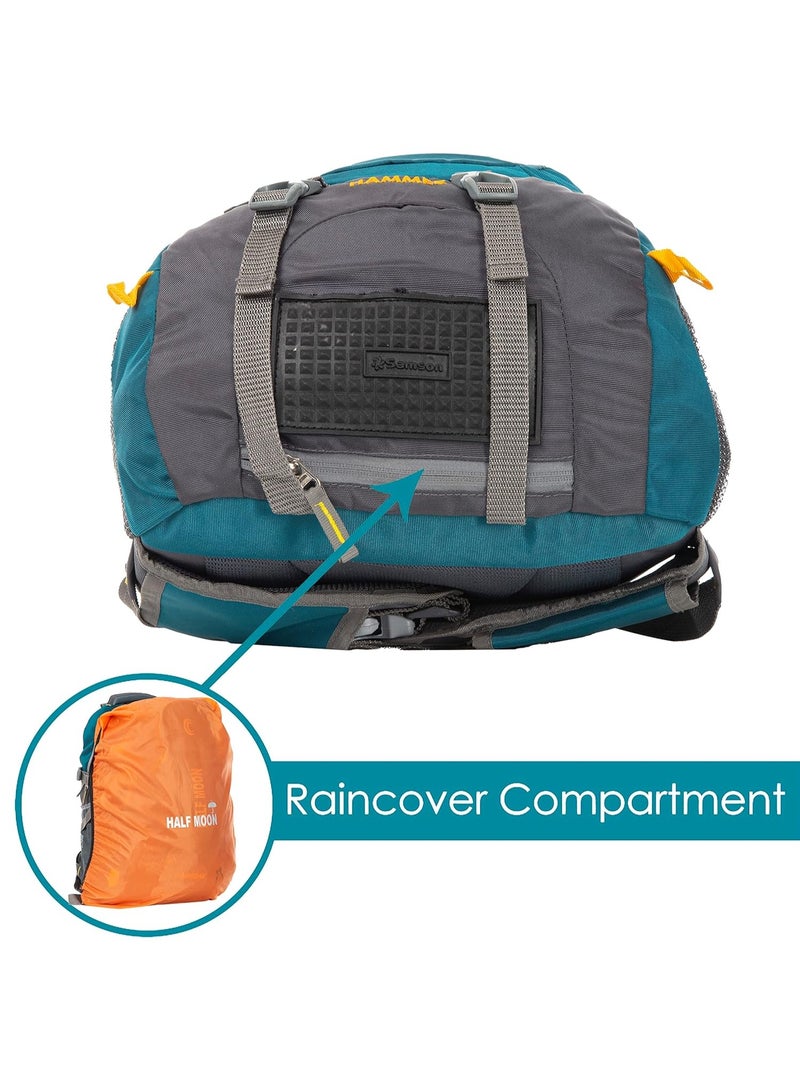 هاف مون Half Moon 45L Hammer Waterproof Rucksack Bags for Men/Trekking Bags for Man | With 17.3" Laptop Compartment & Rain cover | For Trekking, Hiking, Travel Backpack for Men & Women (Sky Blue) - Image 3