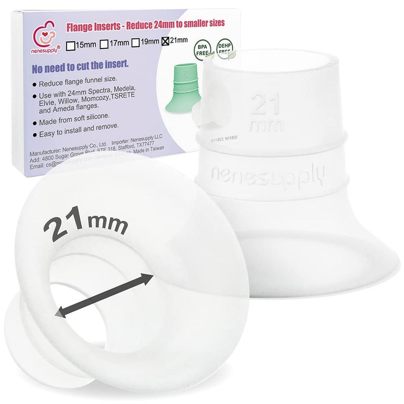 NENESUPPLY إدخالات فلانج 21 مم من نينسوبلاي الجيل الثاني متوافقة مع فلانج 24 مم من إلفي سترايد سبيكترا مومكوزي ويلو، تقليل 24 مم إلى 21 مم، ليست قطع مضخة إلفي الأصلية - Image 1