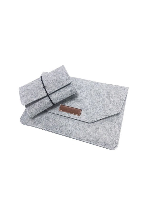2 in 1 Laptop Sleeve Bag Compatible for Apple MacBook Pro 13 Inch MacBook Air M1 13 Inch Protective Case for Ultrabook for Laptops up to 13 inch - Grey - Image 1