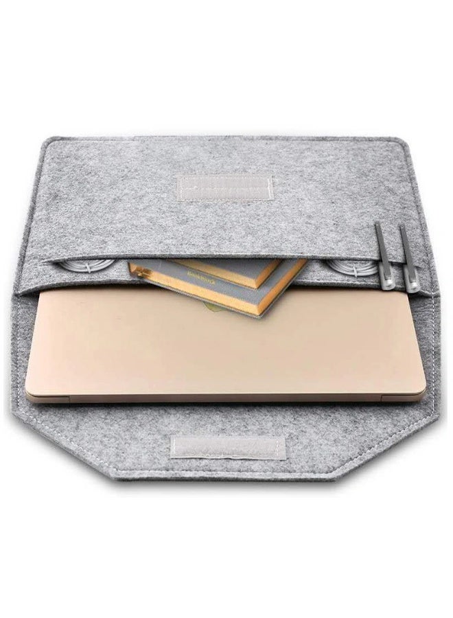 2 in 1 Laptop Sleeve Bag Compatible for Apple MacBook Pro 13 Inch MacBook Air M1 13 Inch Protective Case for Ultrabook for Laptops up to 13 inch - Grey - Image 3
