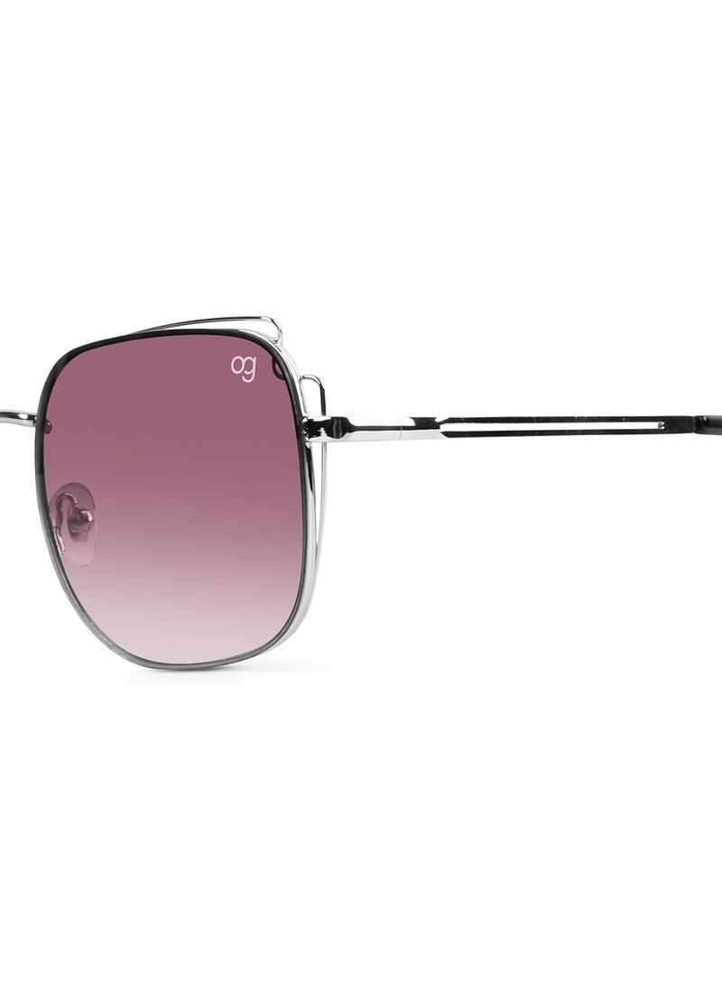Woggles Latest & Stylish UV Protected Purple Square Sunglasses for Men & Women - Image 2