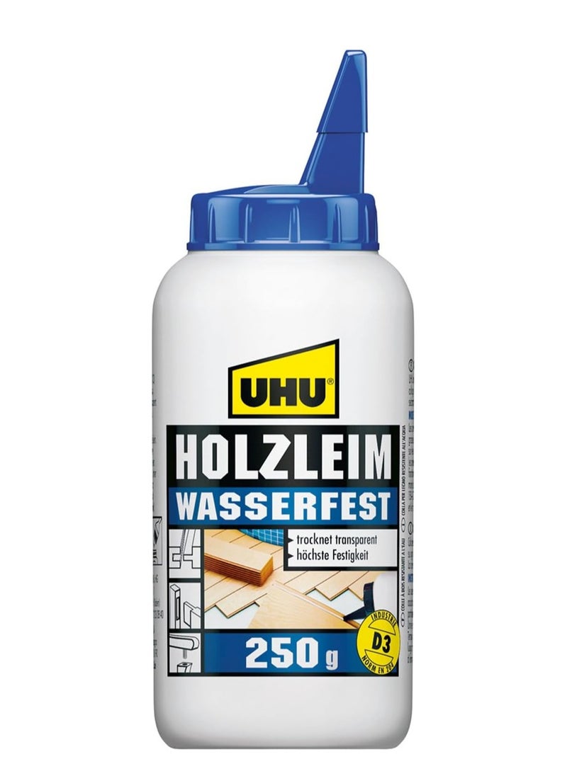 UHU Holzleim Wasserfest Wood Glue 250gram Bottle 