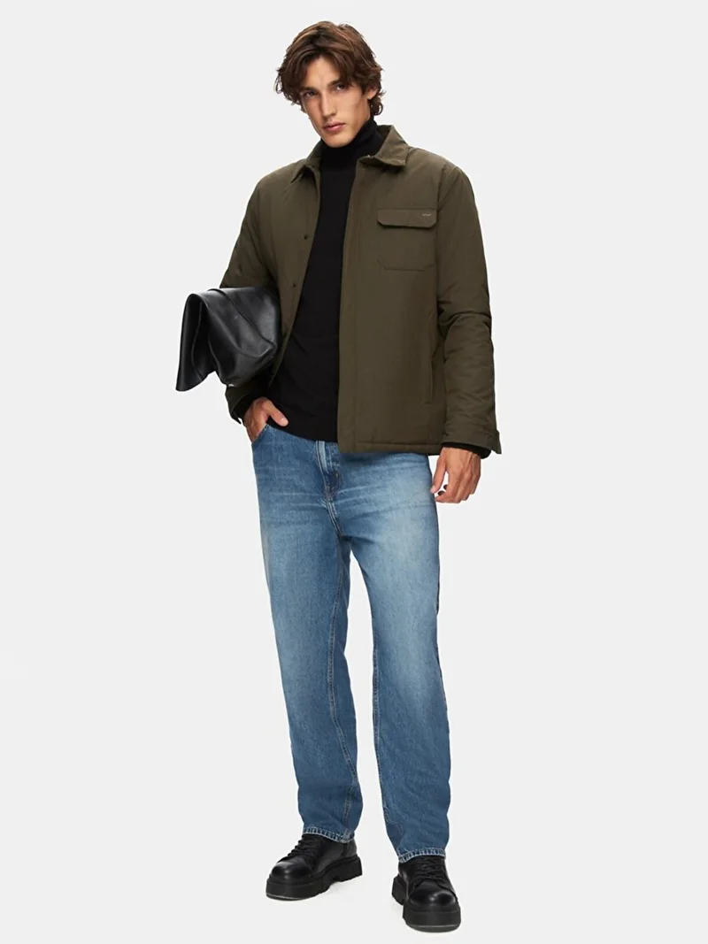 ال تي بي Shirt Collar Technical Green Coat