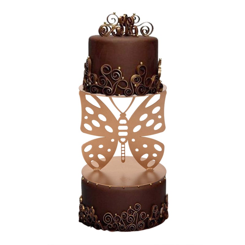 OM KRAFT Metal Cake Decor Tier Cake Spacer - Tier Cake Separator - Side Bar Floating Tier Spacer- Butterfly Shaper Spacer - Image 3