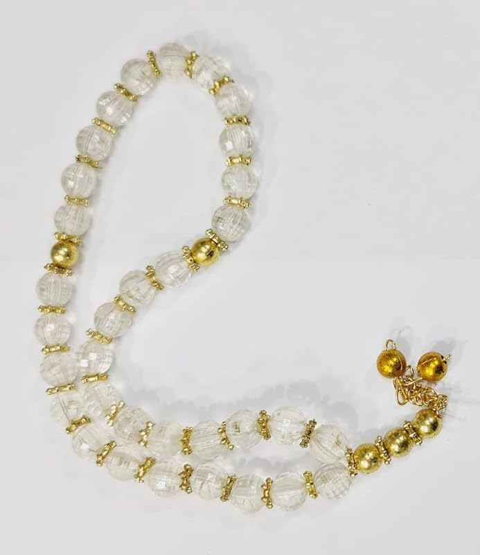 Ø³Ø¨Ø­Ù‡ Ø¨Ù„ÙˆÙ† Ø§Ø¨ÙŠØ¶ Ø¬Ù…ÙŠÙ„ ÙƒØ±ÙŠØ³ØªØ§Ù„ 33 Ø­Ø¨Ù‡ ÙˆÙØ§ØµÙ„