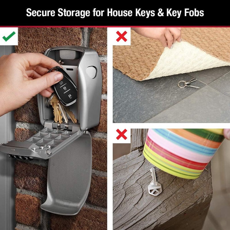 MasterLock Heavy Duty Wall Mount Key Lock Box, Holds 5 Keys - Ideal for Landlords and Property Managers, 5415D - Image 4