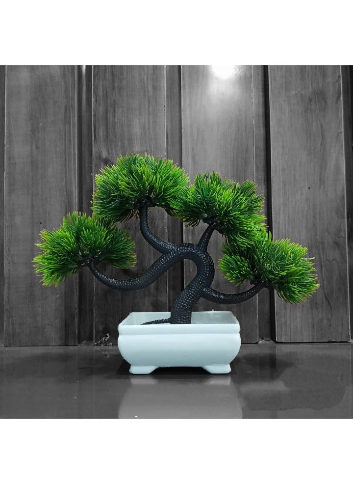 Generic Indoor Cherry Plant with Pot for Office Garden Bonsai Artificial Interior 