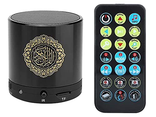 Hitopin Portable Quran Speaker with Remote Control - MP3 Player, 18 Reciters & 15 Translations (Black) - Image 1