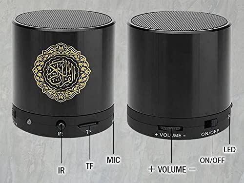Hitopin Portable Quran Speaker with Remote Control - MP3 Player, 18 Reciters & 15 Translations (Black) - Image 5